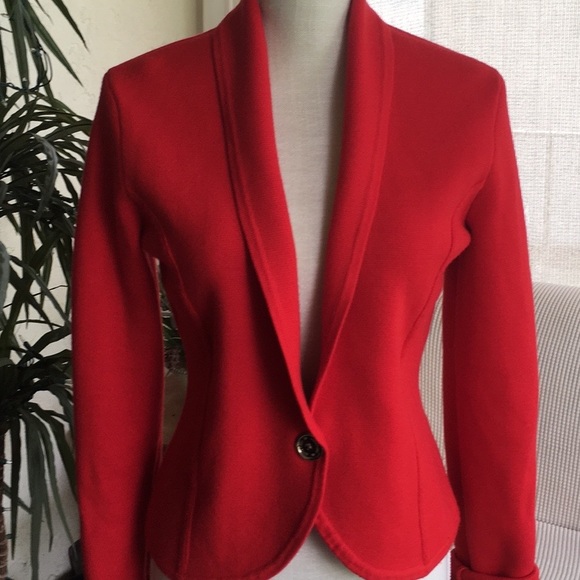 Anne Klein Jackets & Blazers - Anne Klein Red Sweater Jacket